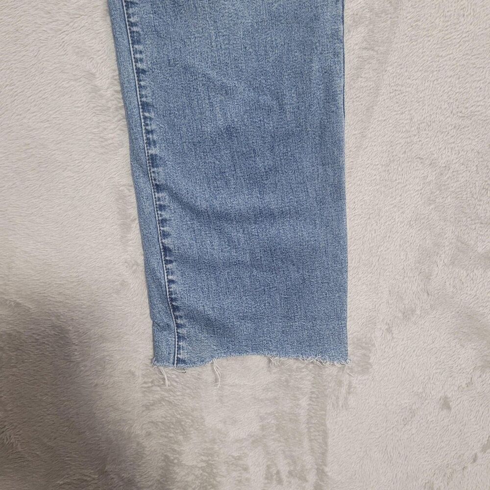 Lauren Ralph Lauren Straight Jeans Womens 14 Blue Light Wash Raw Hem Stretch - Picture 2 of 12